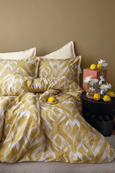 İssimo Home Tigres %60 TENCEL™ Lyocell %40 Pamuk Dijital Saten Çift Kişilik N...