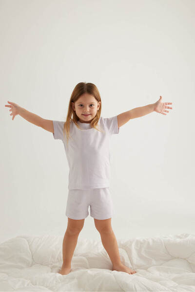 Hays Kız Çocuk Pamuklu Pique Kısa Kollu Şortlu Takım