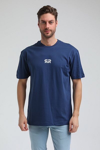 NEW WORLD POLO Crew Neck Indigo Slim Fit T-Shirt 23SSM20335