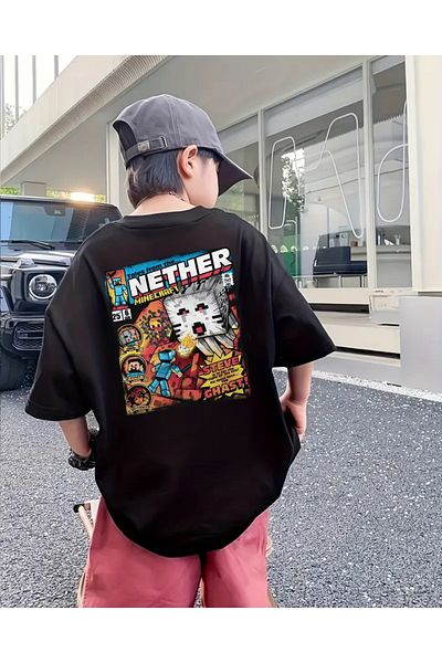 Touz Moda Πίσω εκτύπωση Mine Kids εμπριμέ μπλουζάκι