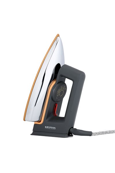 KRYPTON Electric Dry Iron| Light-Weight Iron Box with Light Indicator| Golden Sole Plate and Temperature Set