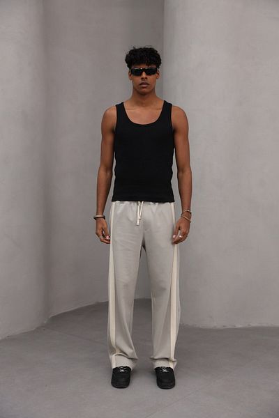 The Champ Clothing بنطال رياضي رجالي كبير الحجم بتفاصيل مخططة