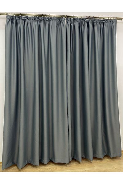 Liz Line Set doua draperii blackout, ash gray, "Monocrom Signature" by Liz Line, cu rejansa 2x300x245 DR63