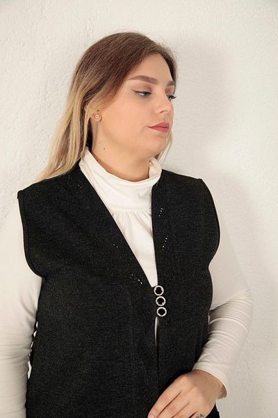 TRENDSE ECRİN KUMAŞ CHIC WINTER VEST MOTHER VEST