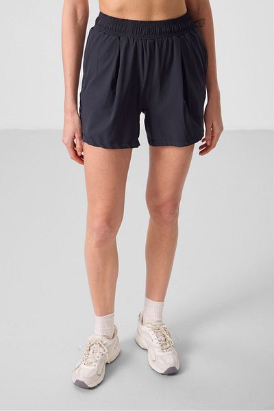TOMMY LIFE Anthracite Hidden Pocket Zippered Comfortable Form Women's Shorts - 91014