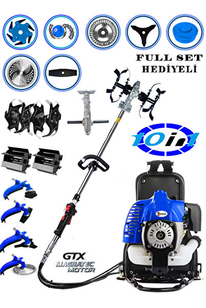 Wacker Pro Germany Wtx-1600 F12 Motor 10 In 1 Sırt Tipi Tırpan Toprak Eşeleme...