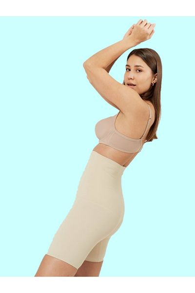 MİSTİRİK Porfy Model Cut Laser Corset Sport Pantaloni scurți Laser Pantaloni scurți motociclist Pantaloni scurți fără urme Culoarea pielii