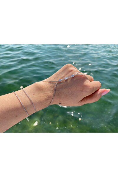 kurukafagift Şahmeran Brass Silver Color Water Drop Zircon Stone Model