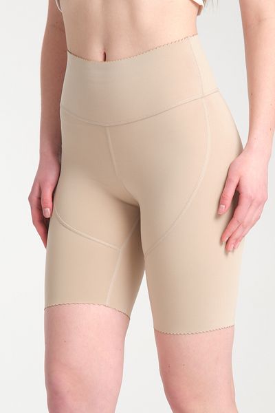 MRS.MODA Women's Mink Color High Waist Gathering Korean Fabric Sports Shorts