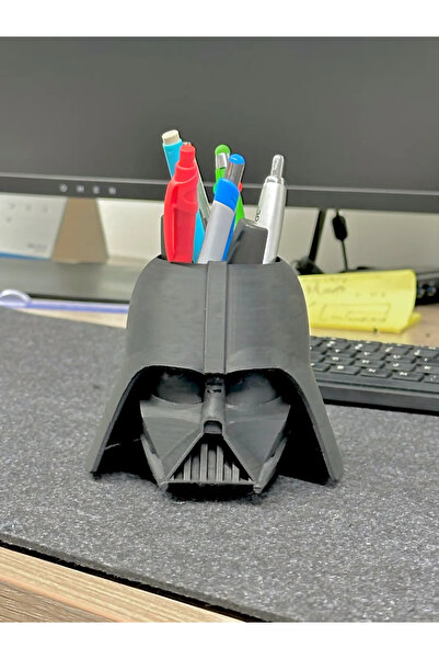 Lilys İstanbul Suport pentru stilou Star Wars Darth Vader Decor pentru masă Suport pentru stilou pentru birou/ albastru cobalt cald