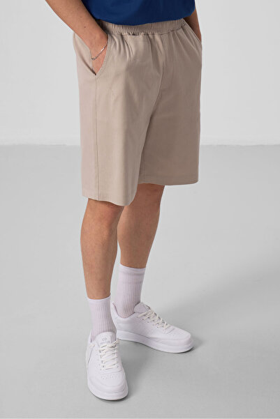 TOMMY LIFE Ανδρικό σορτς - Stone Standard Fit, ελαφρώς ελαστικό Chino - 81290