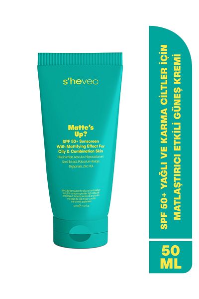 SHE VEC Matte's Up? - Spf 50+ Mattifying Sunscreen for Oily and Combination Skin