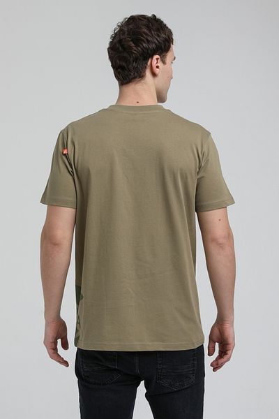 NEW WORLD POLO Crew Neck Light Khaki Slim Fit T-Shirt 23SSM20324