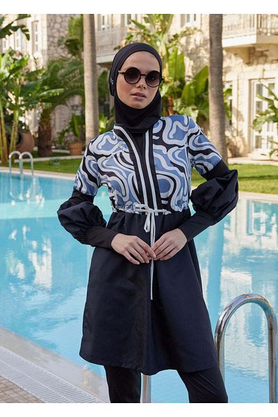 Mayovera Stylish Retro Design Hijab Swimsuit