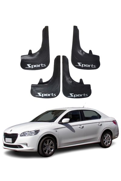 SONİKON LİNE Peugeot 301 Compatible Sports Written 4-Piece Dust Cover Mudguard Mudguard Modified