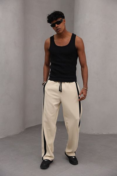 The Champ Clothing Ανδρικό φούτερ Oversize με λεπτομέρεια ρίγας