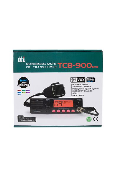 TTI Statie radio CB TTi TCB-900 EVO, DSS, SQ, Dual Watch, Mic Gain, 12V-24V, conector dongle Bluetooth