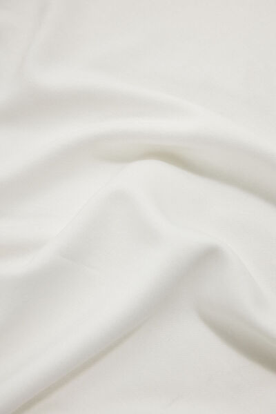 W Collection BEYAZ BİSİKLET YAKA UZUN KOLLU SWEATSHIRT