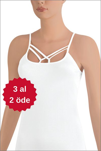 NİSYVE Lycra Cross Strap Women's Tank Top