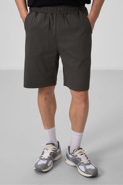 TOMMY LIFE Anthracite Standard Fit Woven Lightweight Flexible Chino Men's Shorts - 81290