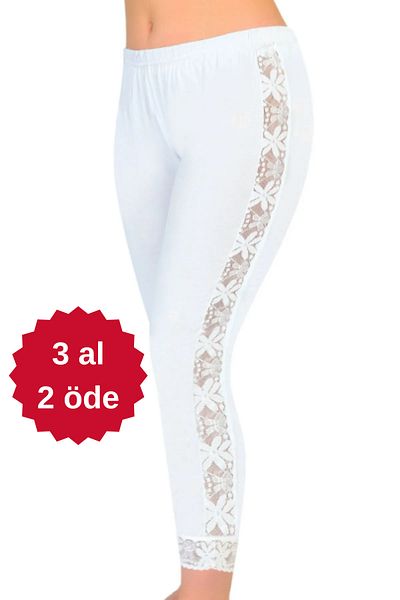 NİSYVE Jambiere lungi din bumbac cu dungi pentru femei