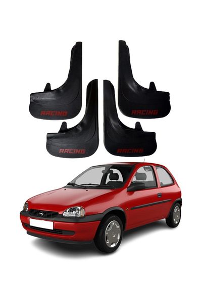 SONİKON LİNE Opel Corsa B 1993-2000 Compatible Racing Written 4-Piece Dust Cover Mudguard Mudguard Modified
