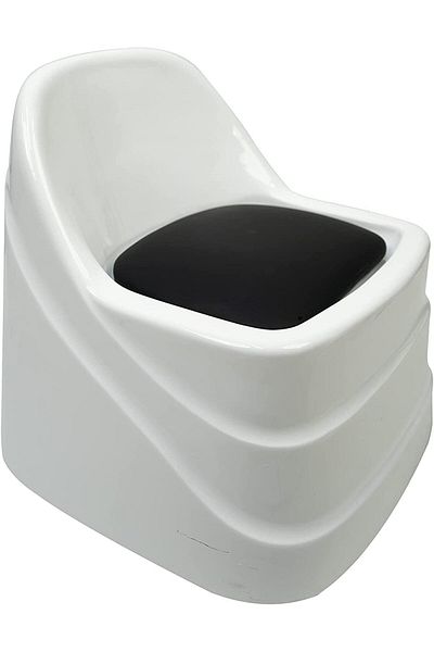 LA PERLA TECH Ceramic Stool Chair Mani/Pedi Heavy-Duty Rolling Chair w/Back Rest for Beauty Salon & Spa Nail Care