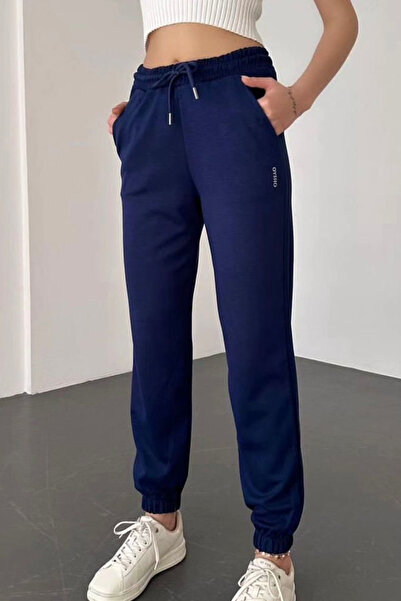 Zec Style Paçası Lastikli Kadın Eşofman Altı Lacivert