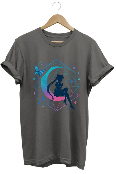 remonz Anime Sailor Moon Usagi Tsukino Γυναικείο μπλουζάκι με στάμπα 100% βαμβάκι με κανονική εφαρμογή