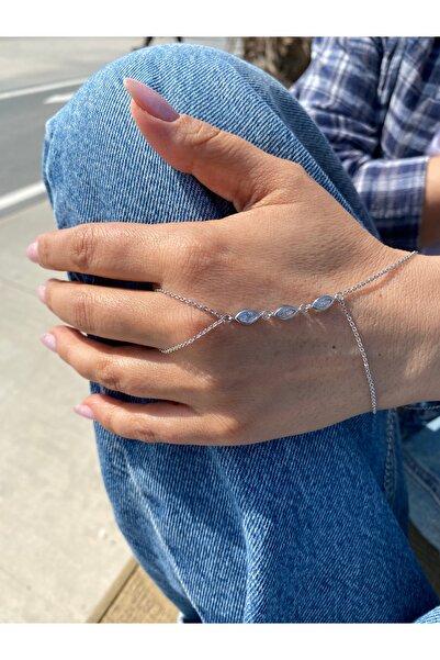 kurukafagift Şahmeran Brass Silver Color Water Drop Zircon Stone Model