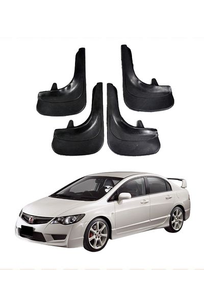 SONİKON LİNE Honda Civic 2007-2012 Compatible 4-Piece Dust Cover Mudguard Mudguard Modified