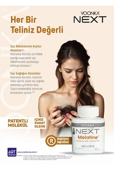 Voonka Next Melatine 60 Capsules Containing Hydrolyzed Keratin