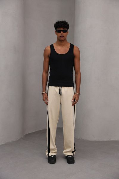 The Champ Clothing Ανδρικό φούτερ Oversize με λεπτομέρεια ρίγας
