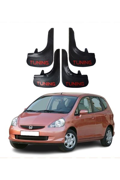 SONİKON LİNE Honda Jazz 2002-2008 Compatible Tuning Written 4-Piece Dust Cover Mudguard Mudguard Modified