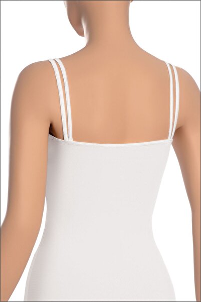 NİSYVE Women's Undershirt with Cotton Beaded Rope Strap