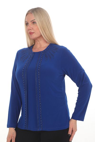 TRENDSE 2-piece look Stoned Beaded Stylish Blouse for Mother