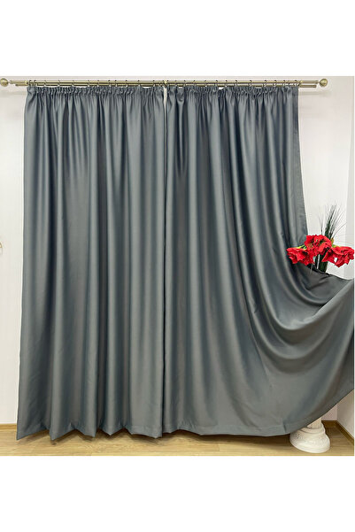 Liz Line Set doua draperii blackout, ash gray, "Monocrom Signature" by Liz Line, cu rejansa 2x300x245 DR63