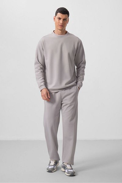 TOMMY LIFE Ανδρική αθλητική φόρμα Oversize με υφή πέτρινη επιφάνεια - 85275