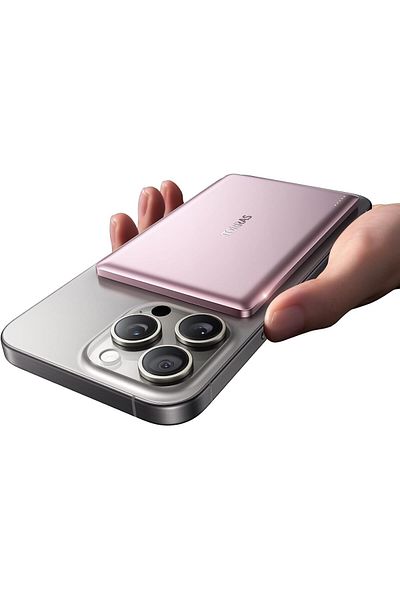 TORRAS MiniMag Power Bank 5,000 Mah, Ultra-Slim, Fast-Charging, Magsafe-Compatible For iPhone 12 To 16 Pink