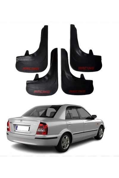 SONİKON LİNE Mazda 323 Familia Compatible Racing Written 4-Piece Dust Cover Mudguard Mudguard Modified