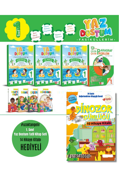 Artı Eğitim Yayınları 1. Sınıf Yaz Dostum Tatil Seti (3 FASİKÜLLÜ) Paragraf P...