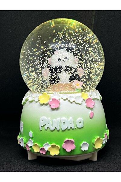 nesever store Panda Işıklı Müzikli Otomatik Kar Püskürtmeli Mega Boy Kar Küre...
