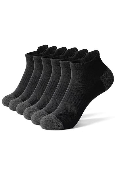 delis Set 6 perechi de sosete pentru barbati, Negru, marime universala 40-45