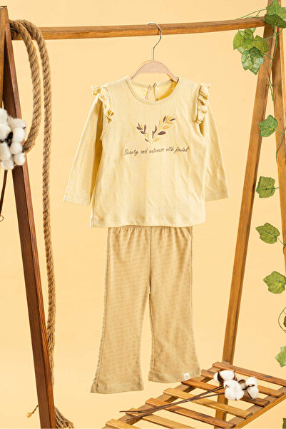 bombe Girl Boy Baby Kids Cream Set of 2 Natural Cotton Embroidered Trendy Fas...