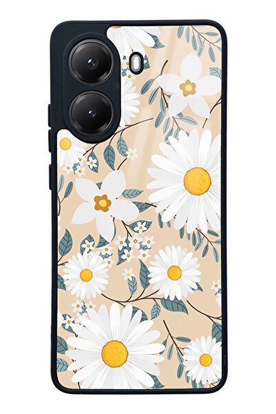 Spoyi Xiaomi Poco X7 Pro Büyük Papatya Tasarımlı Glossy Telefon Kılıfı