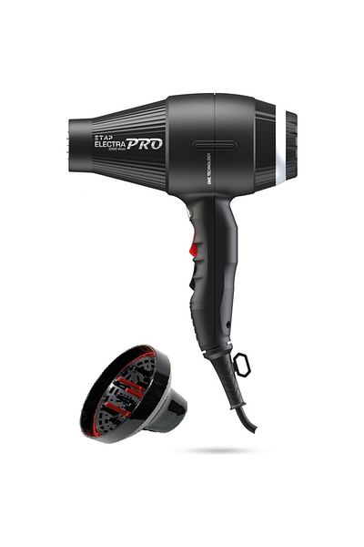 Etap Electra Pro 2500 Watt Ionic Professional Series Blow Dryer and Vigo Diffuser (Italian Motor)