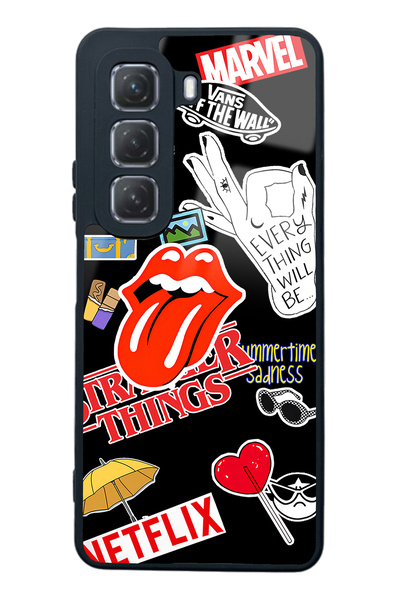 Spoyi Infinix Hot 50 Sticker Design Glossy Phone Case