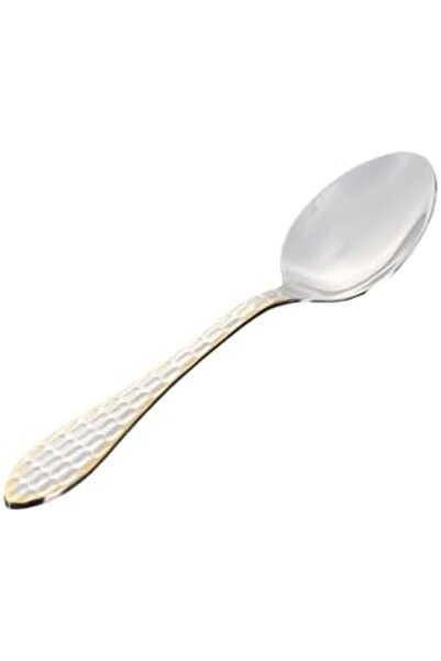 ALSAIF K2230501/ts Stainless Steel Dessert Spoon 6-piece Set, Silver/gold