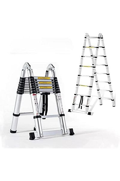 POWER INDUSTRIAL Power Industerial Telescopic Expansion Ladder A Type Multi-function Folding Stepladder Wheel Super