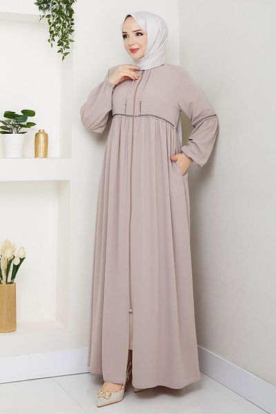 InStyle Gathered Stone Pleated Stone Ferace